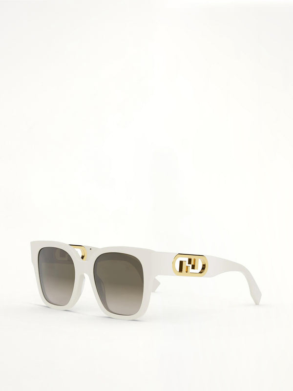 Fendi FE40063I 5425F Acetate Sunglasses in Ivory