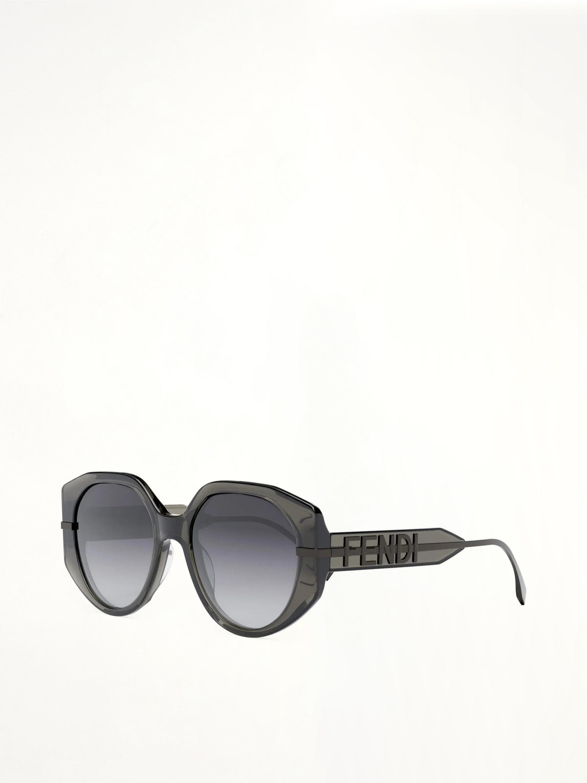 Fendi FE40083U 5420B Round Sunglasses in Grey