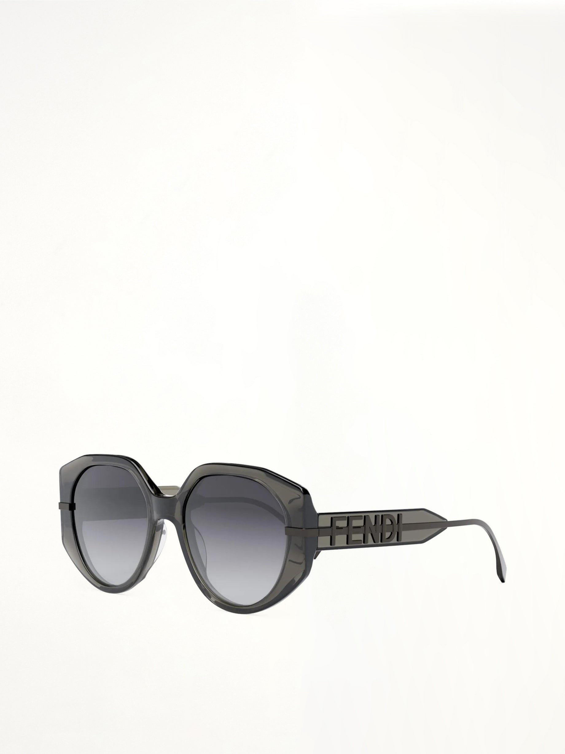 Fendi FE40083U 5420B Round Sunglasses in Grey
