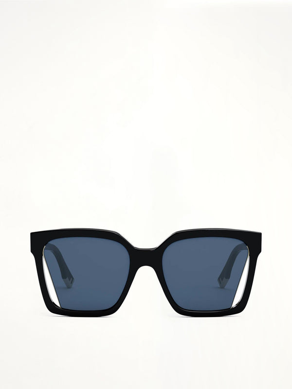 Fendi FE40085I 5501V Geometric Sunglasses in Blue/Black