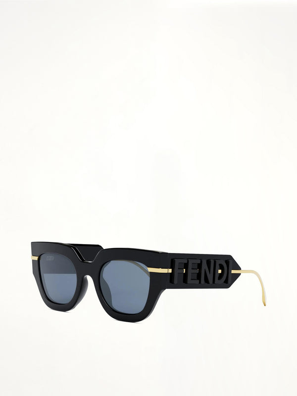 Fendi FE40097I 5101V Acetate Sunglasses in Black