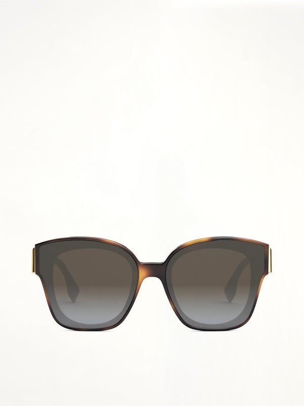 Fendi FE40098F 6553B Cat Eye Sunglasses in Havana