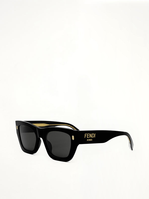 Fendi FE40101F 5301A Acetate Sunglasses in Black