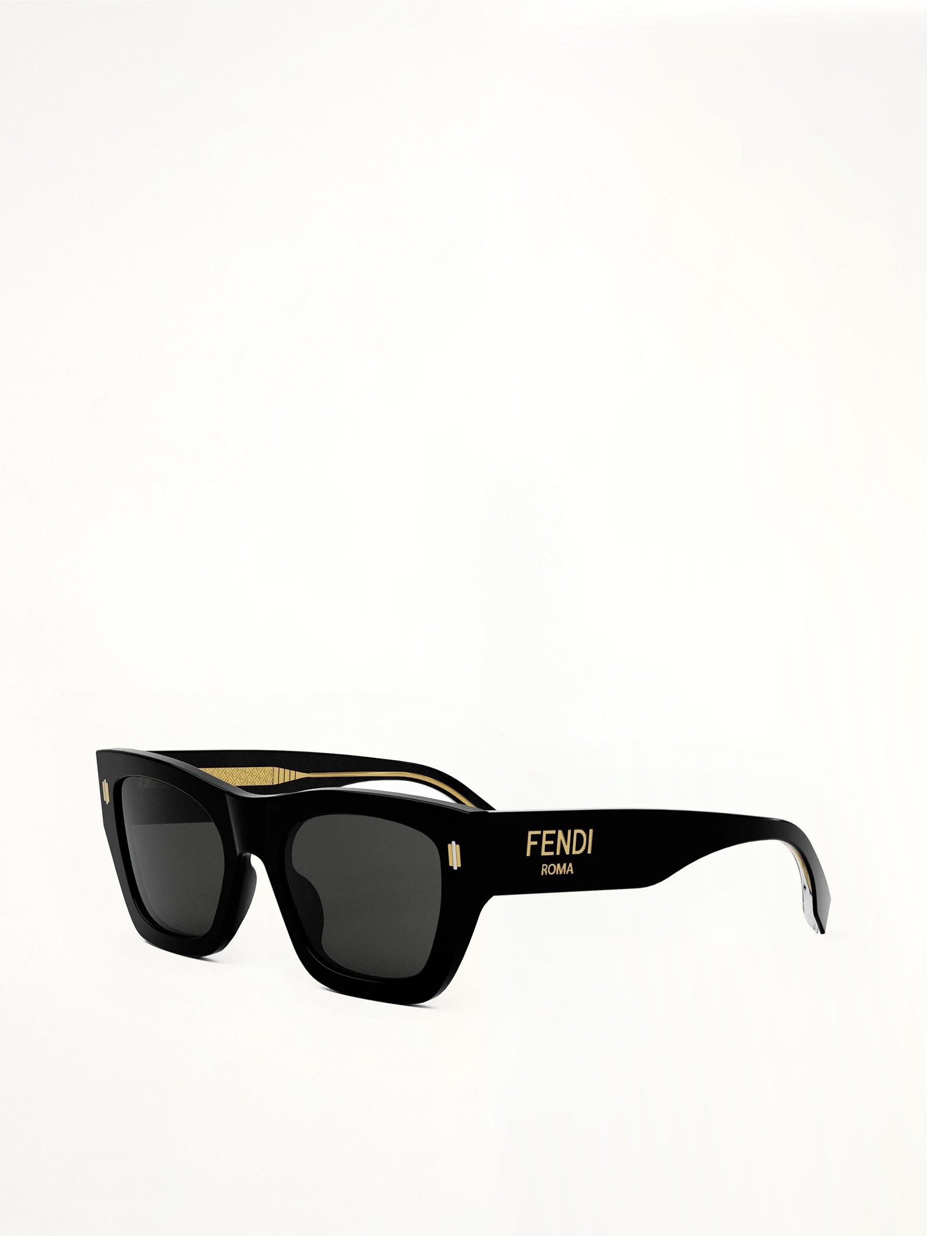 Fendi FE40101F 5301A Acetate Sunglasses in Black