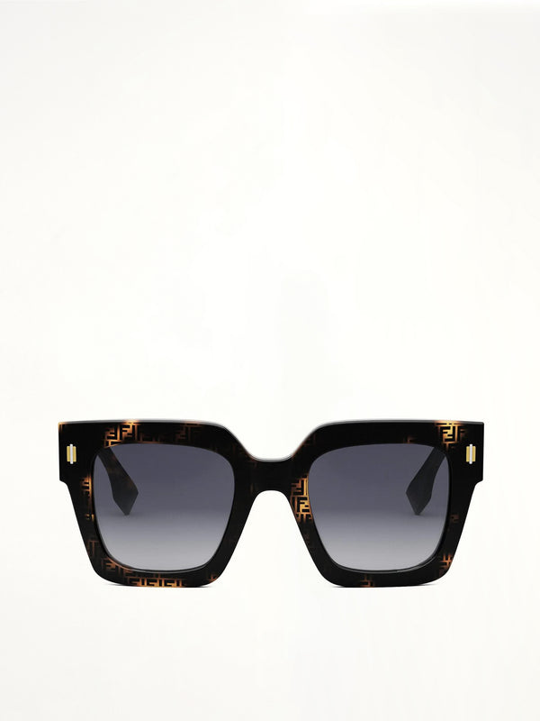 Fendi FE40101F 5255B Acetate Sunglasses in Havana