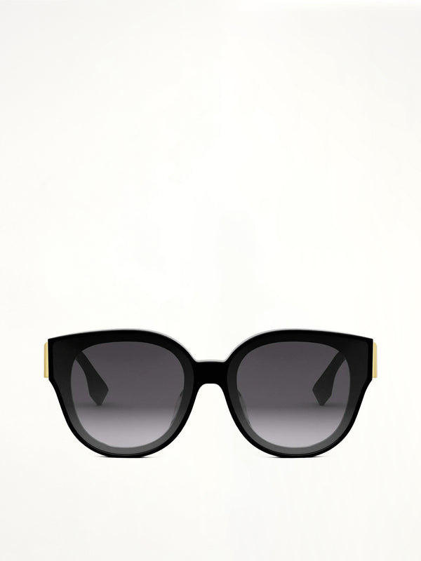 Fendi FE40111F 6501B Wayfarer Sunglasses in Black/Gold