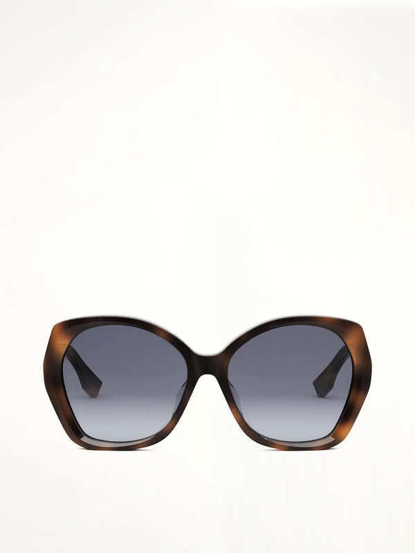 Fendi FE40112F 5853B Butterfly Sunglasses in Havana