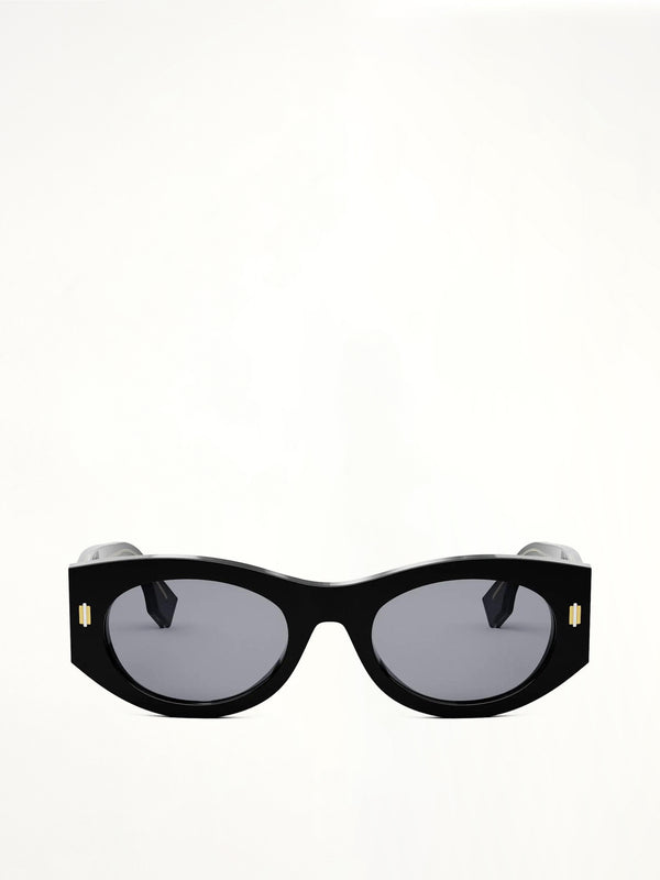 Fendi FE40125F 5301V Acetate Sunglasses in Black/Gold