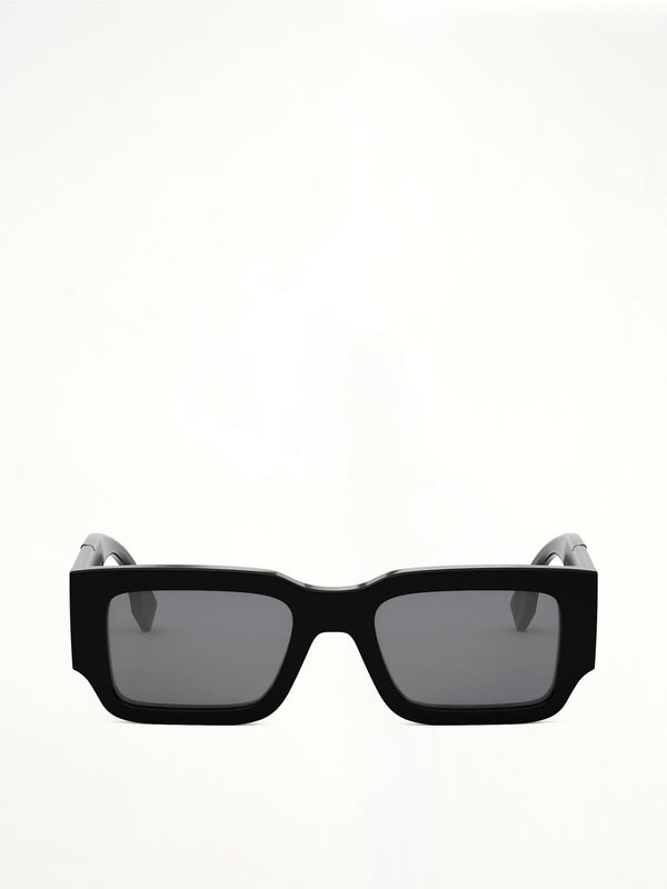Fendi FE40131I 5101A Acetate Sunglasses in Black/Silver