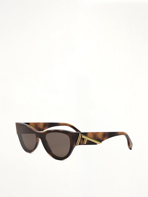 Fendi FE40135I 0053E Acetate Sunglasses in Havana Brown