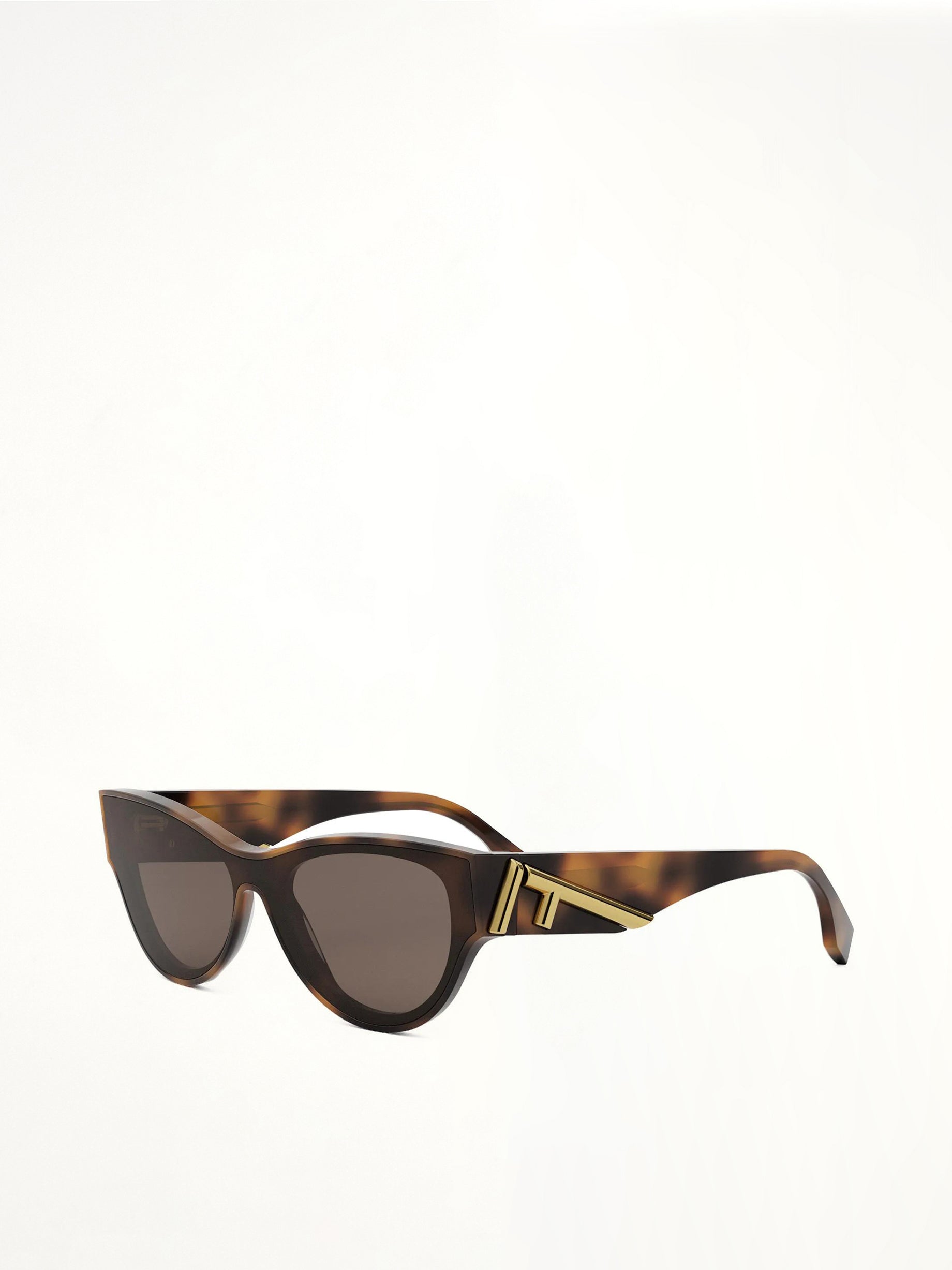 Fendi FE40135I 0053E Acetate Sunglasses in Havana Brown
