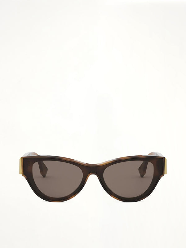 Fendi FE40135I 0053E Acetate Sunglasses in Havana Brown