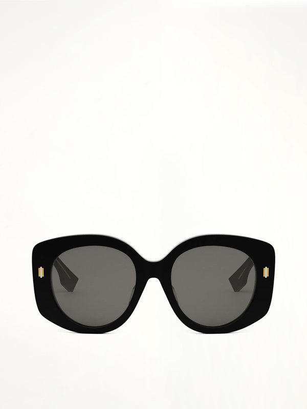 Fendi FE40137F 5301A Acetate Sunglasess in Black/Gold