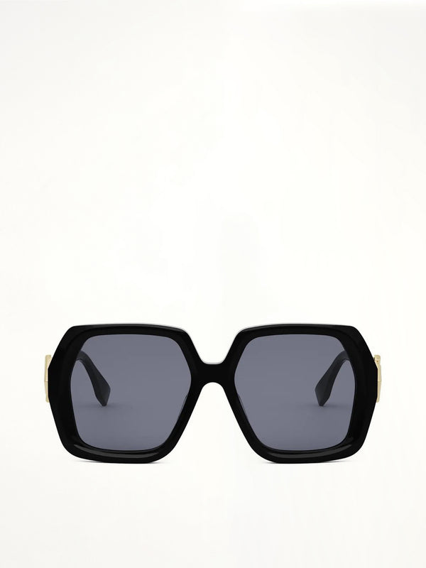 Fendi FE40139F 5401V Acetate Sunglasess in Black/Gold
