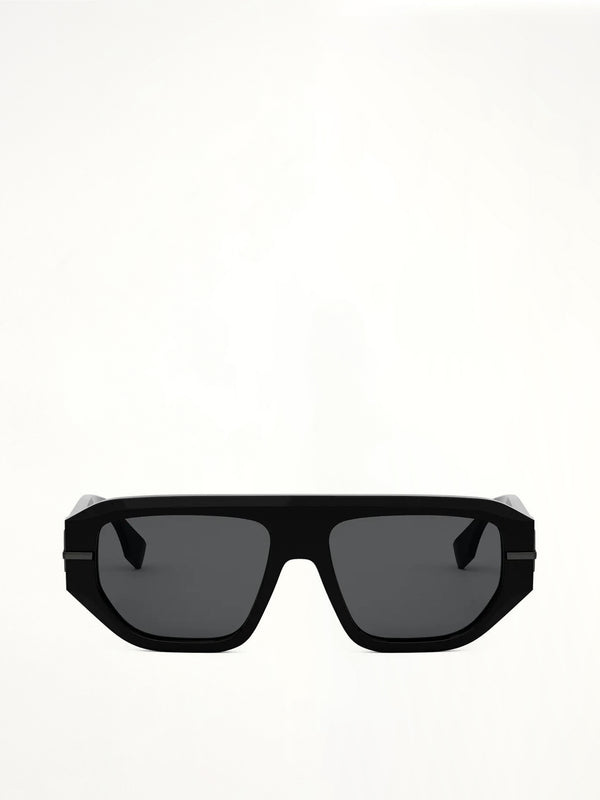 Fe40142I Acetate Sunglasses in Black/Silver