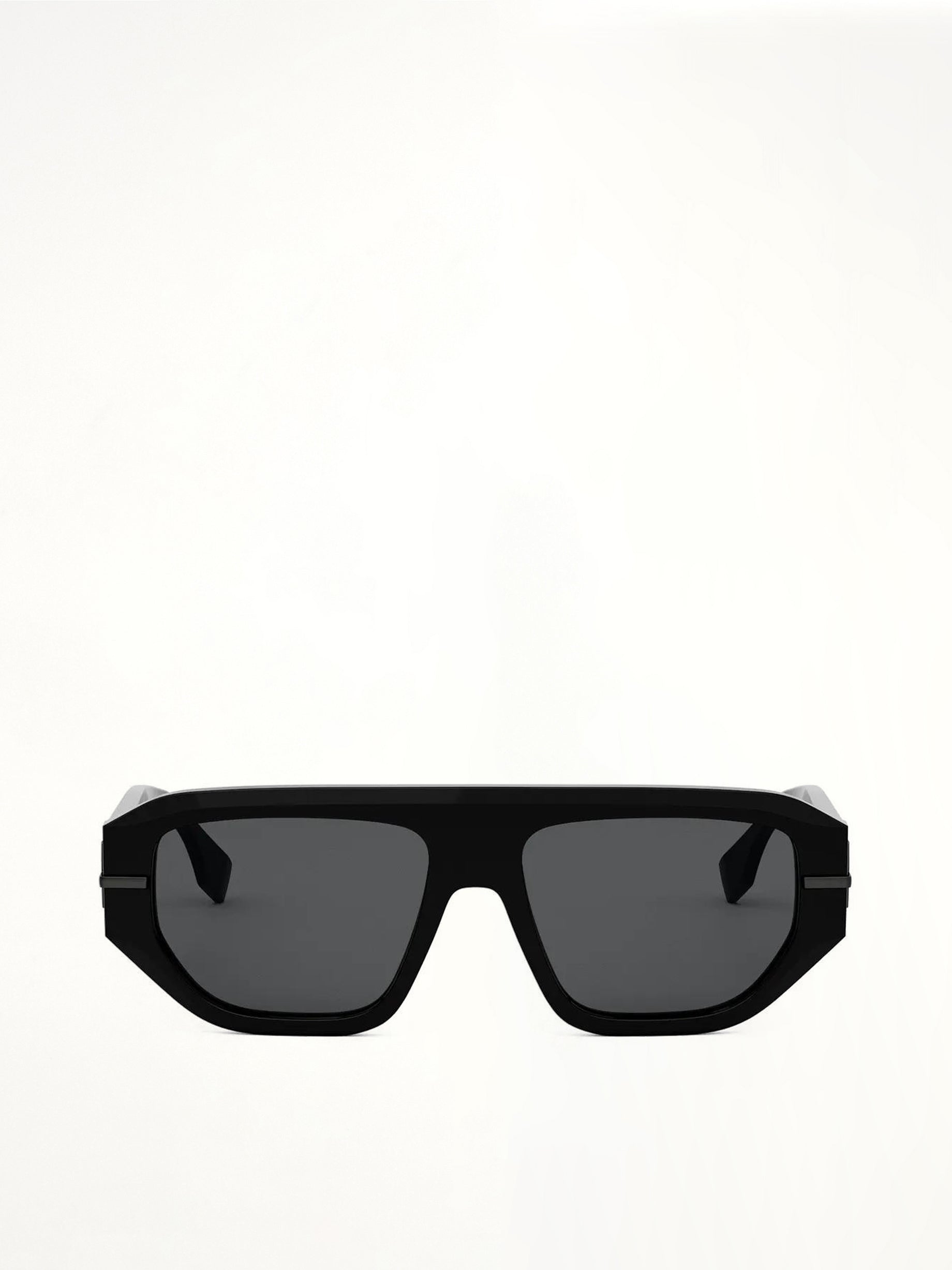 Fe40142I Acetate Sunglasses in Black/Silver