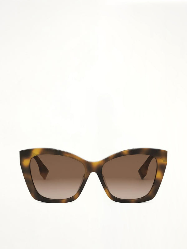 Fendi FE40151F 5753F Acetate Sunglasses in Tortoise/Gold