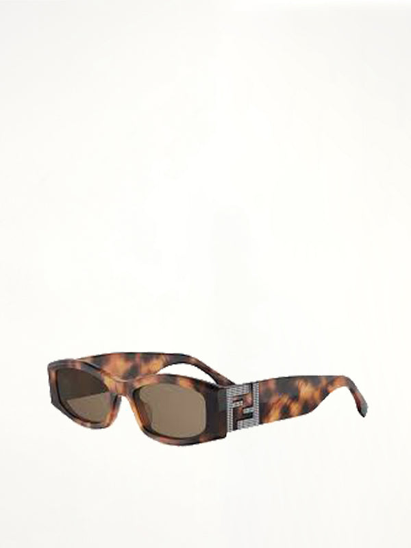 Forever Fendi FE40204I Acetate Sunglass in Yellow
