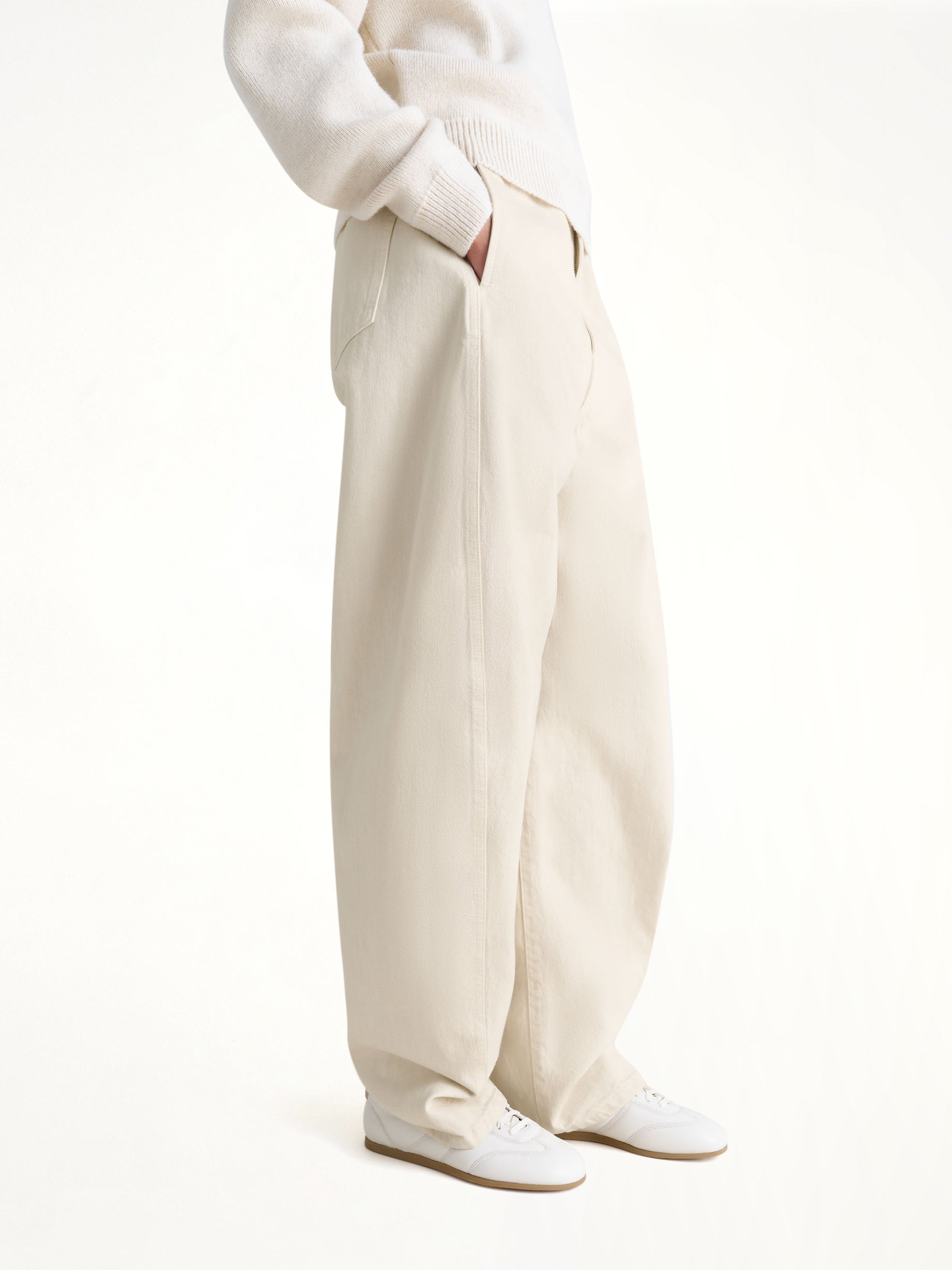 Soft Runner in Milk Top View | LEMAIRE