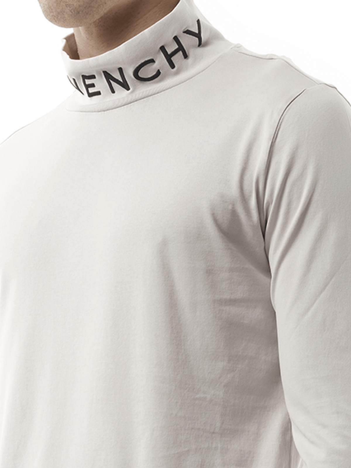 Givenchy Faded Logo Dyed Long Sleeve T-Shirt in Cloud Grey