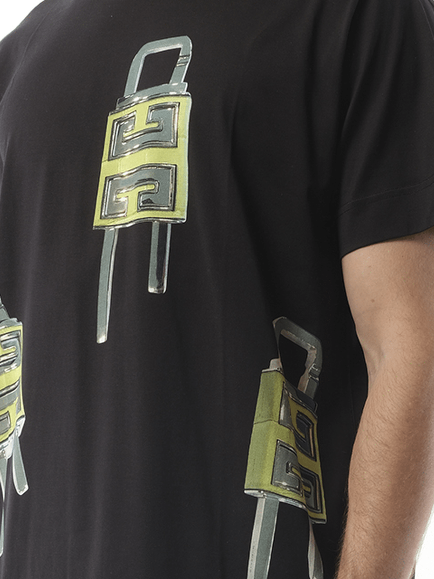 Givenchy U-Lock Print T-Shirt in Black