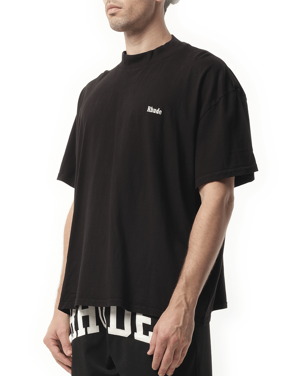 Rhude Classique Mock Neck T-Shirt in Black
