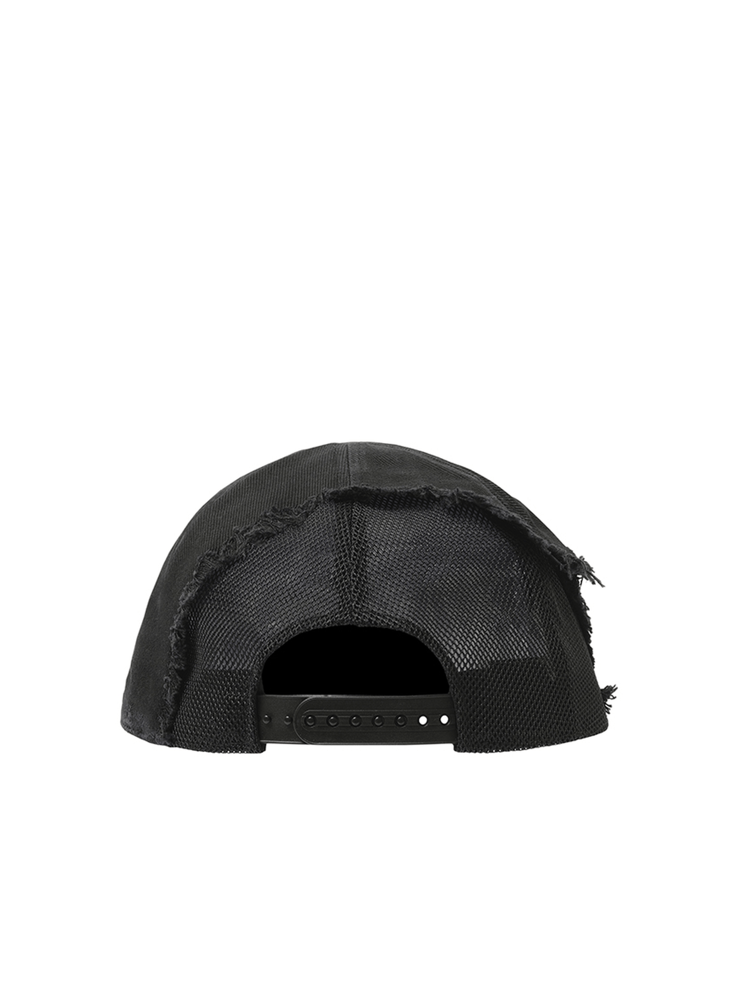 Maison Mihara Yasuhiro Crushed Detail Trucker Cap in Black