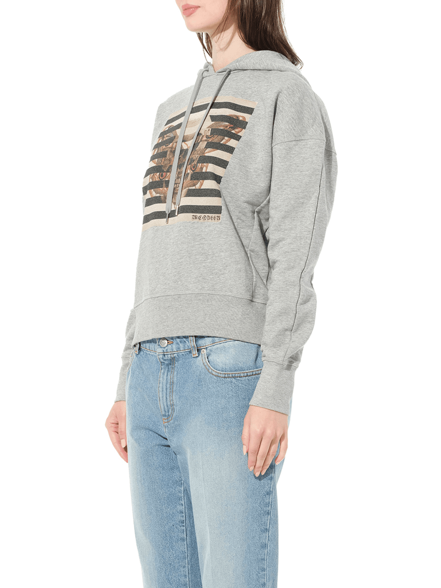 Butterfly Skull Sweatshirt in Grey