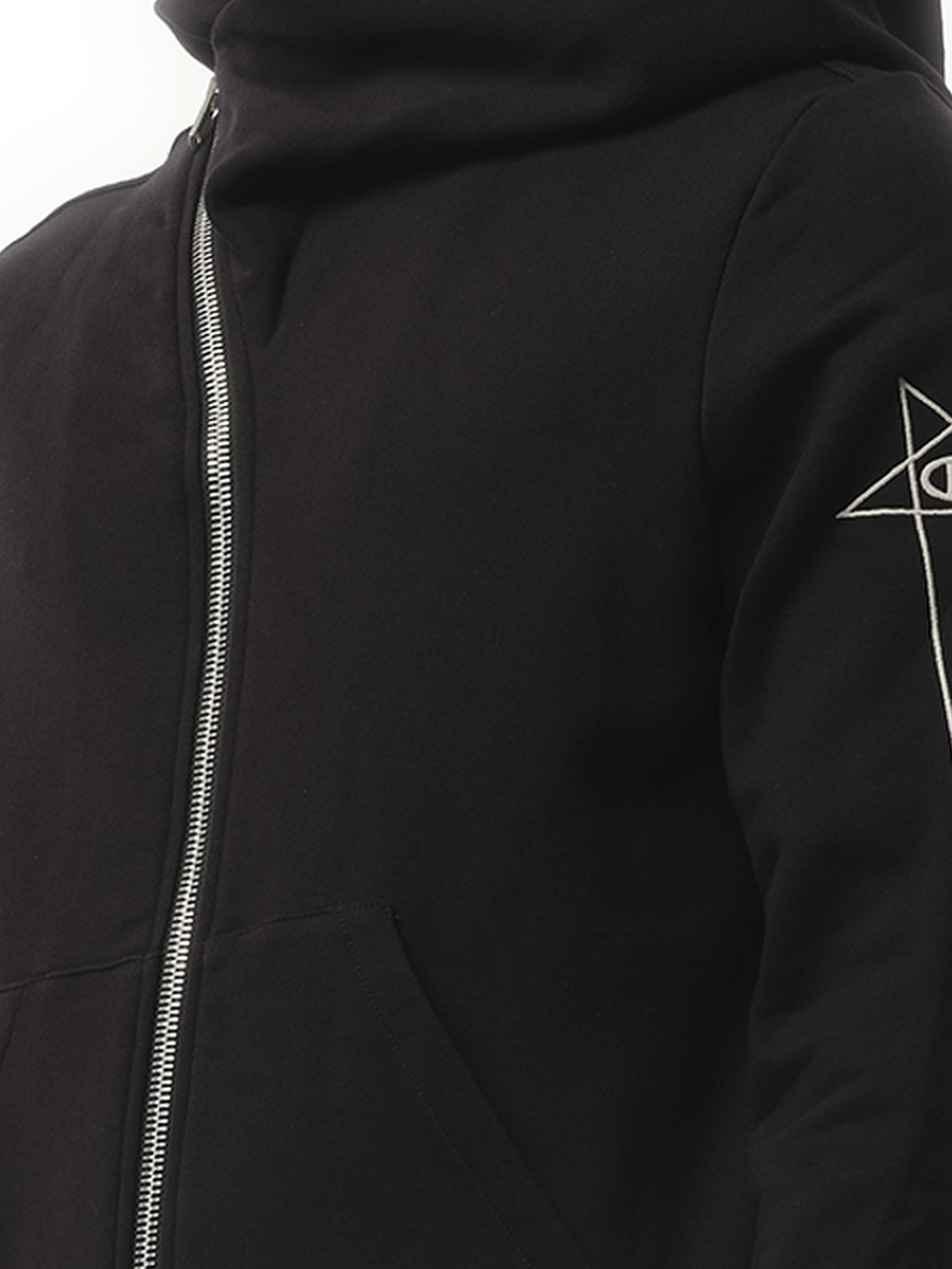 Rick Owens Drkshdw Champion x Drkshdw Mountain Hoodie in Black