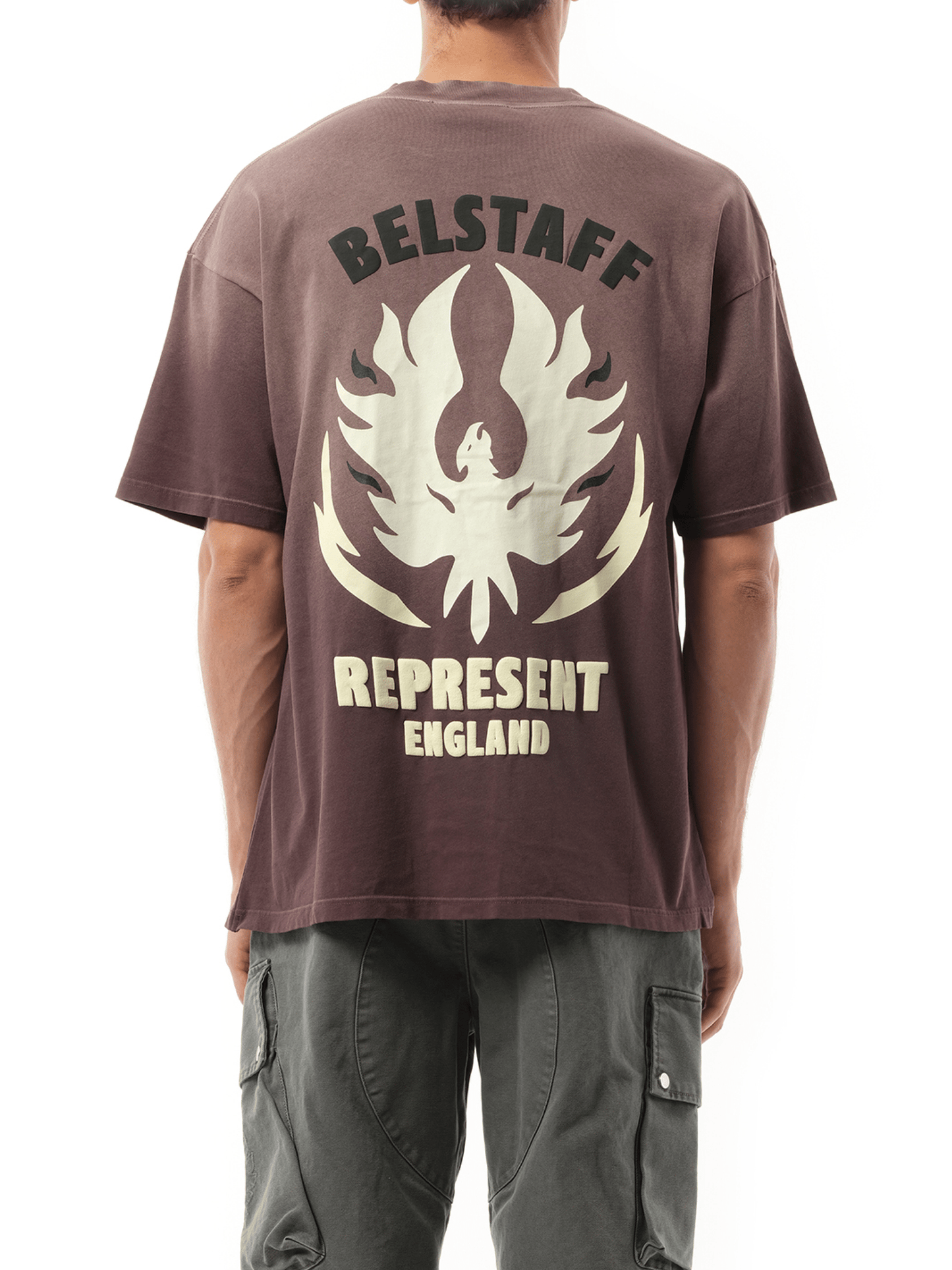 Represent Represent X Belstaff Flame Pheonix T-Shirt in Plum