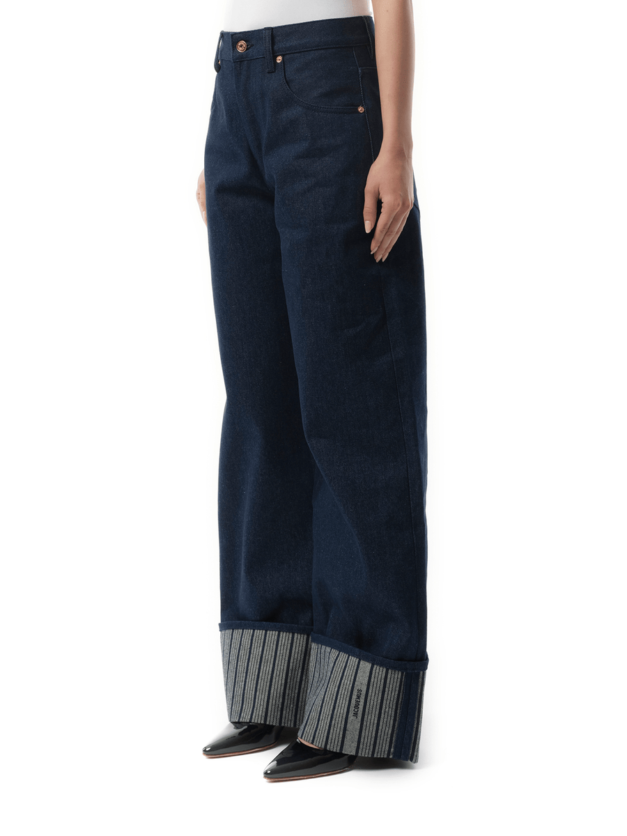 Le De-Nimes Large in Navy/Navy Stripe