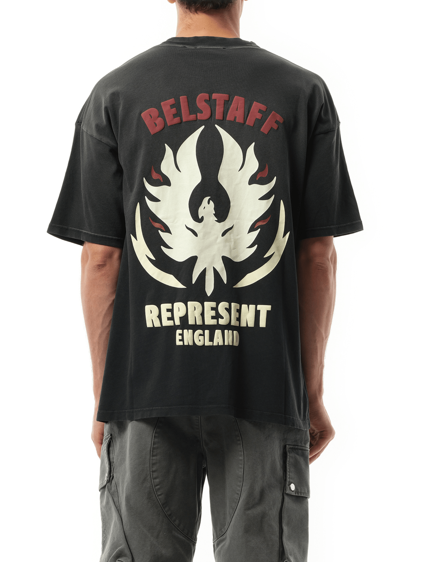 Represent Represent X Belstaff Flame Phoenix T-Shirt in Shadow