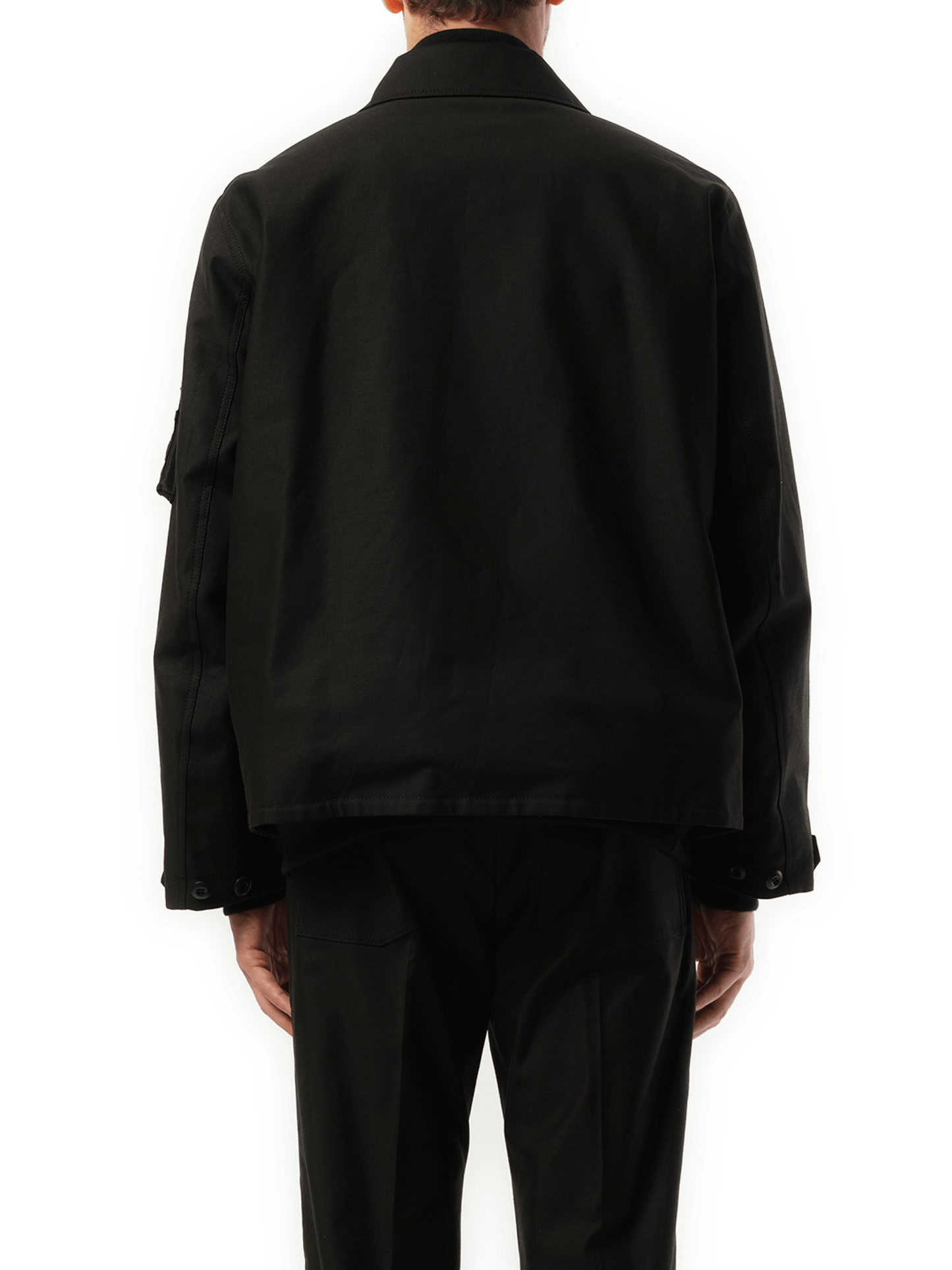 Sacai WTAPS Cotton Back Satin Jacket in Black