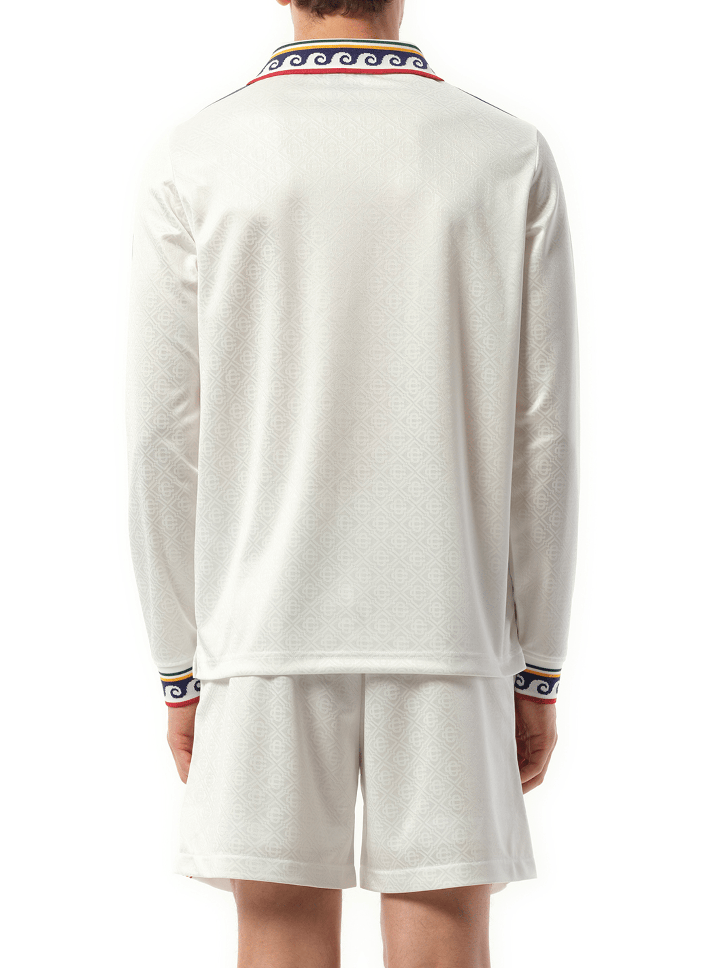 Casablanca Long Sleeve Football Shirt in Off White