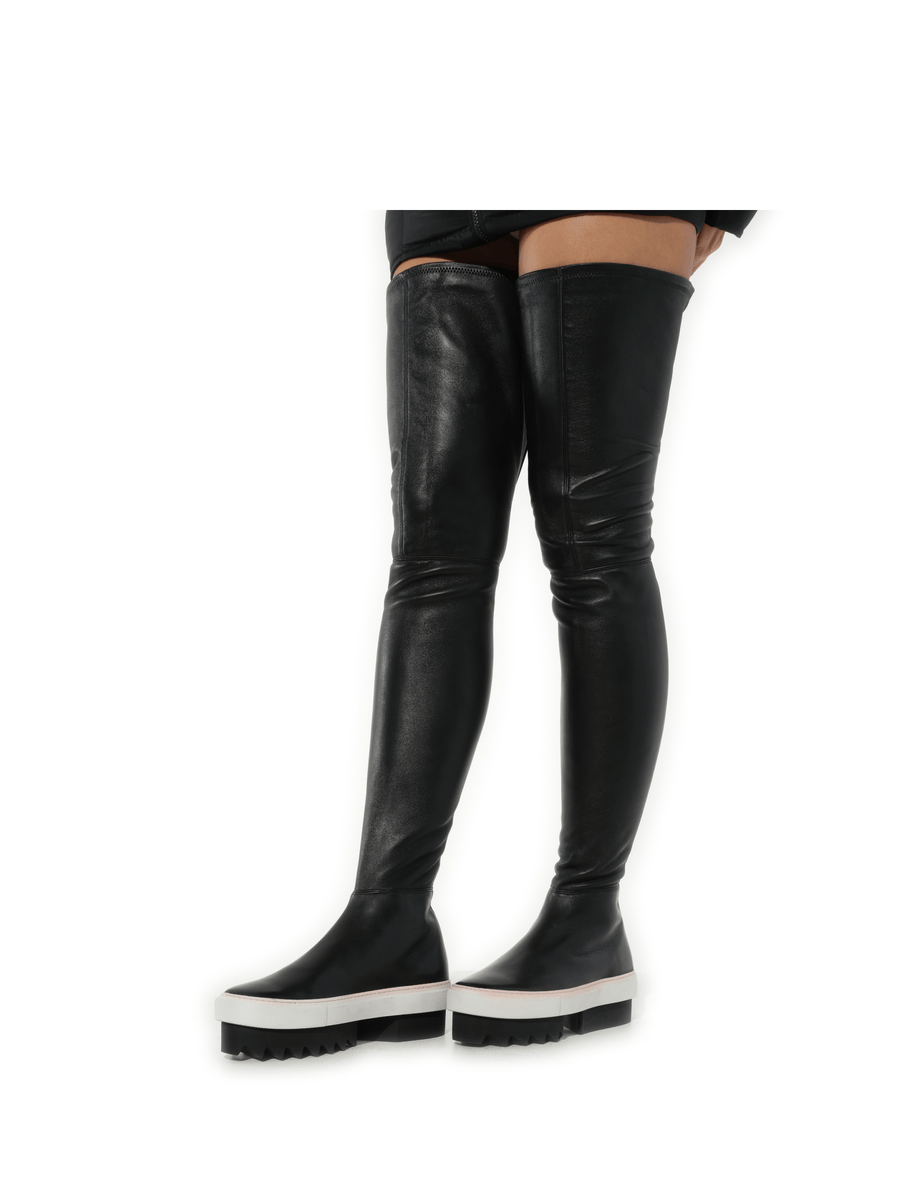 Platform Otk Skate Sneaker in Black Back View | GIVENCHY