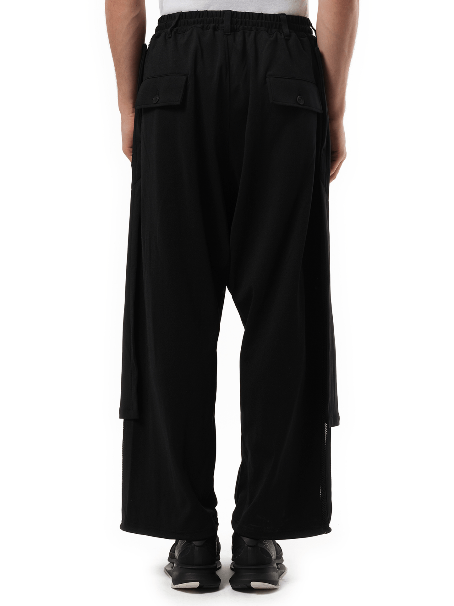 Y-3 Open Hem Track Pants in Black