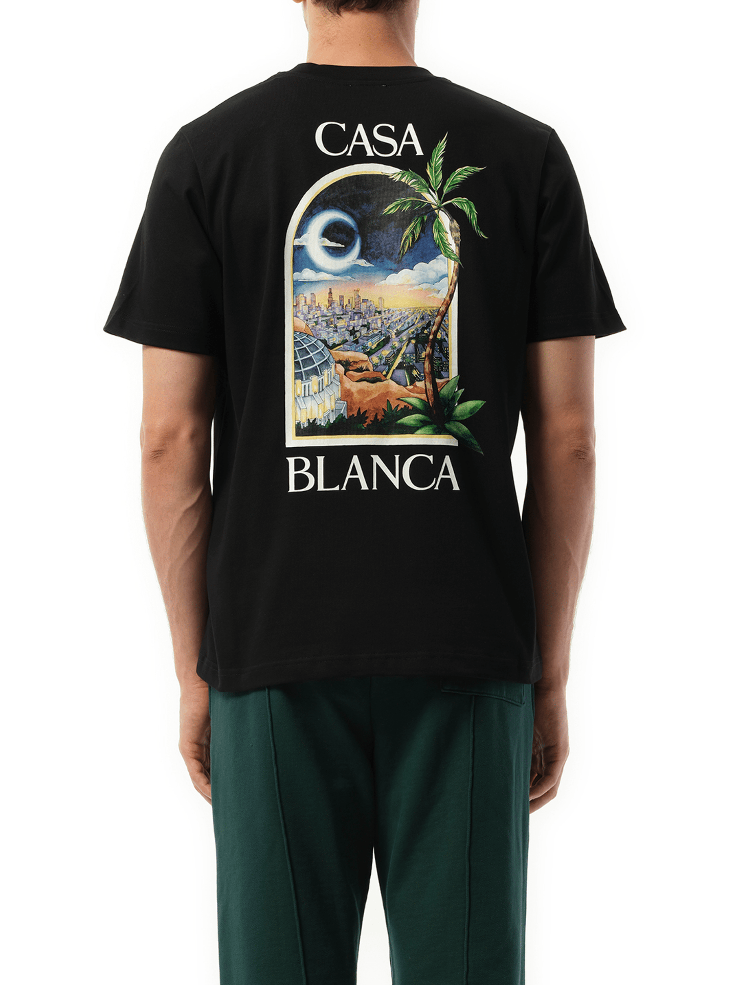Casablanca La Night Printed T-Shirt in Black