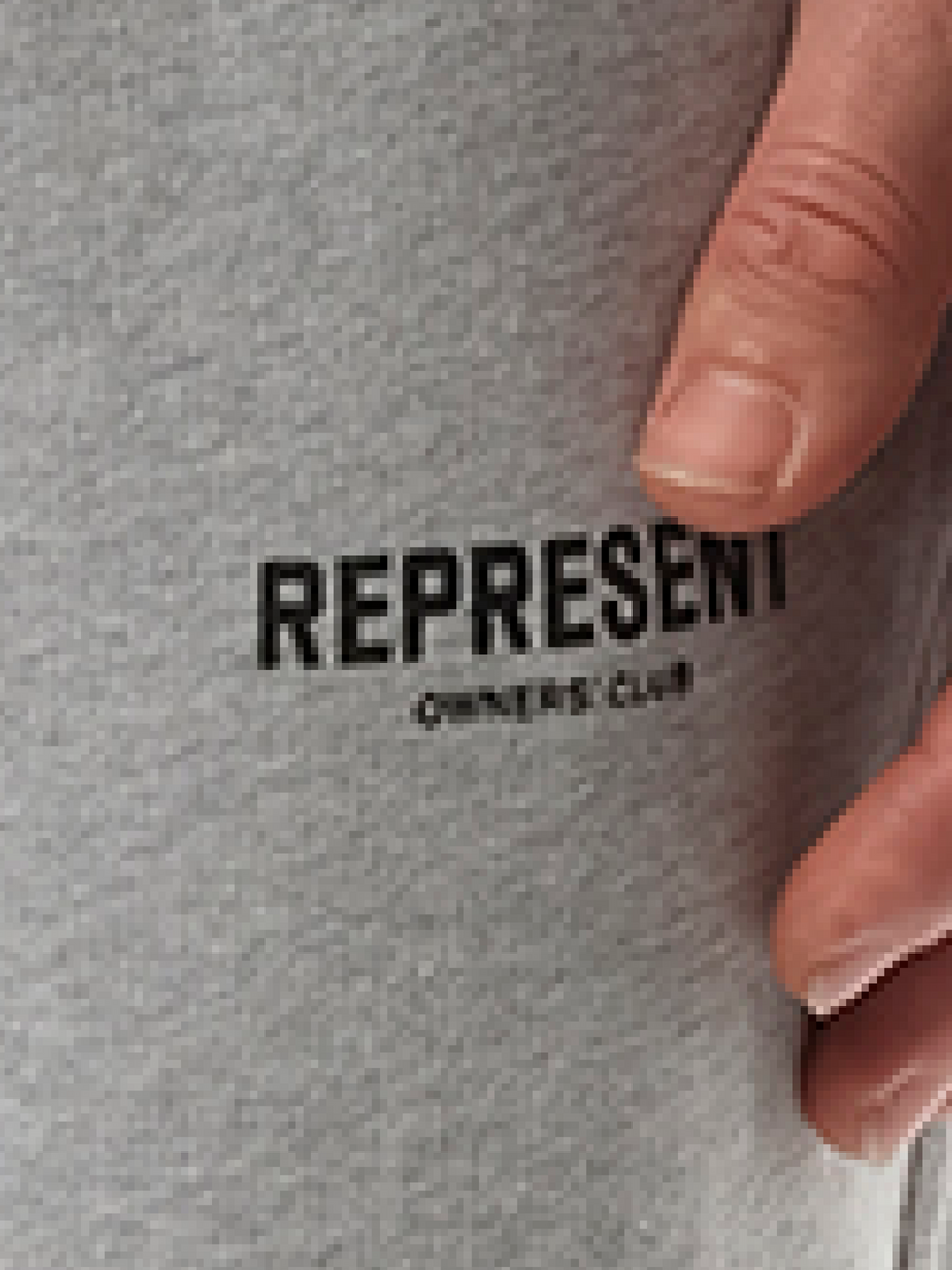Represent Owners Club Sweatpants in Ash Grey/Black