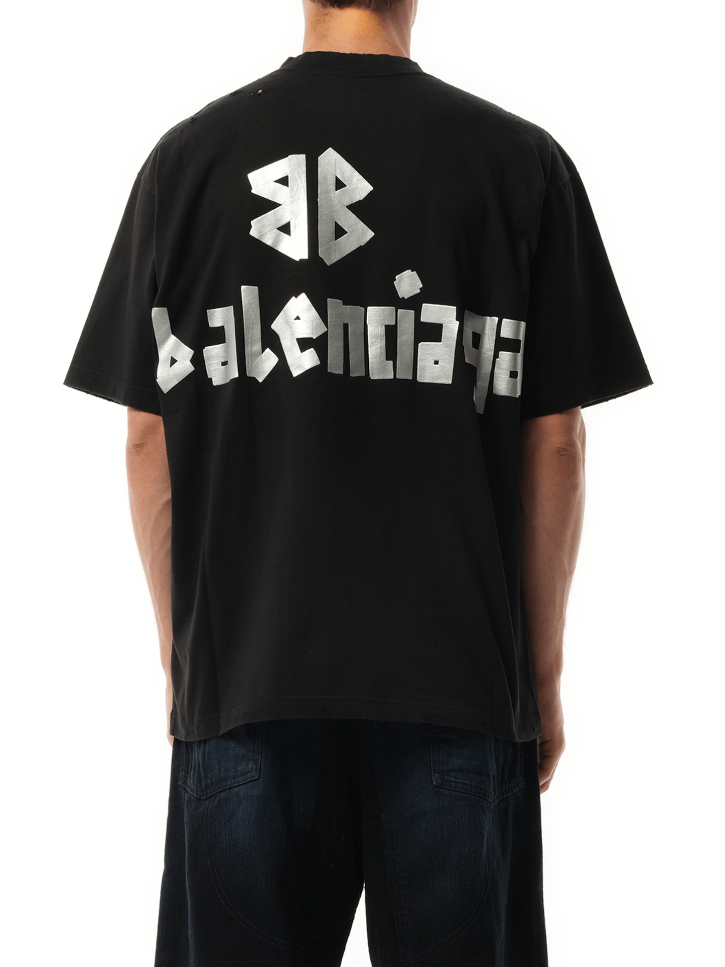 New Tape Type Medium Fit T-Shirt in Faded Black
