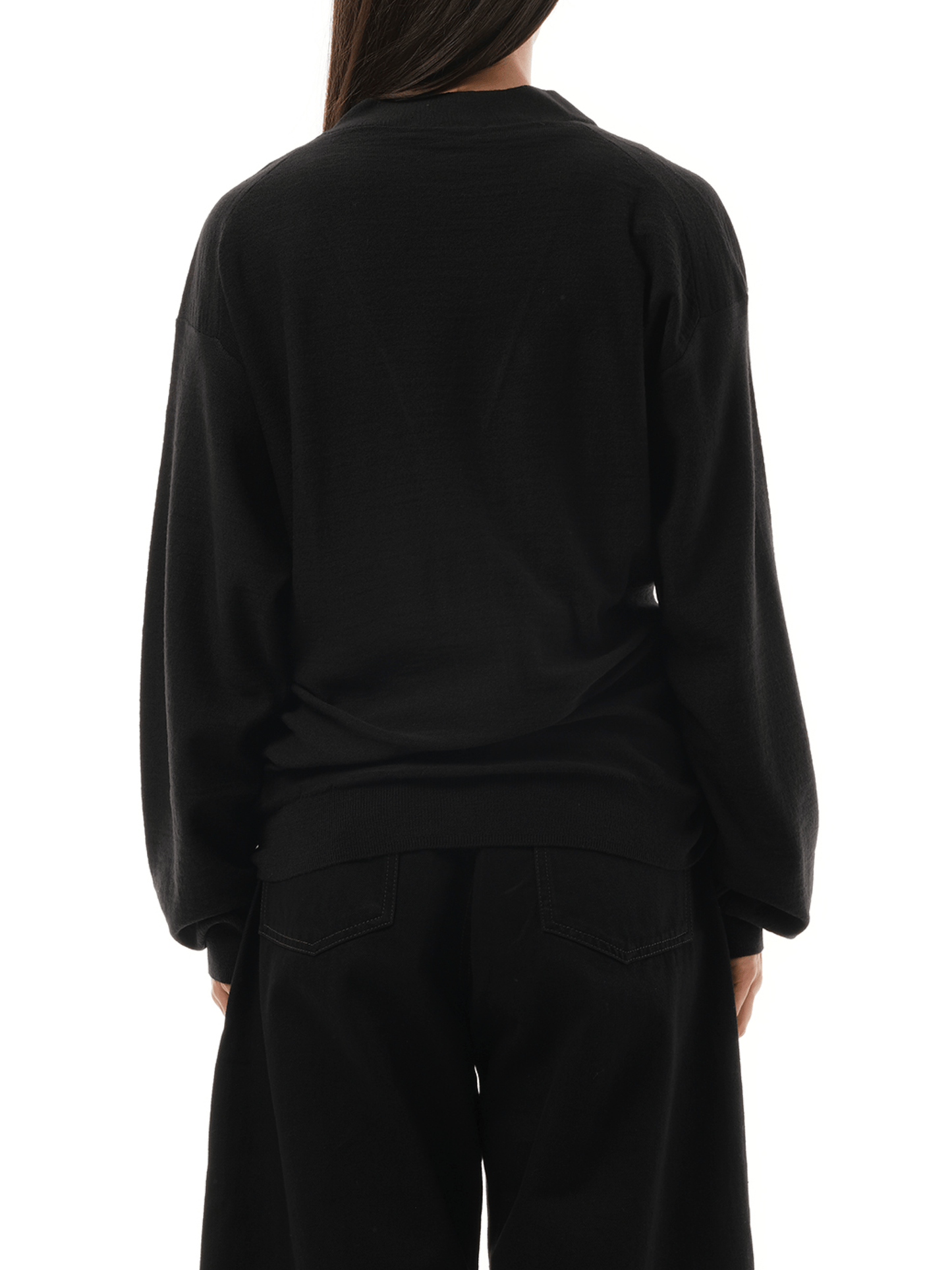 Lemaire Relaxed Twisted Cardigan in Black