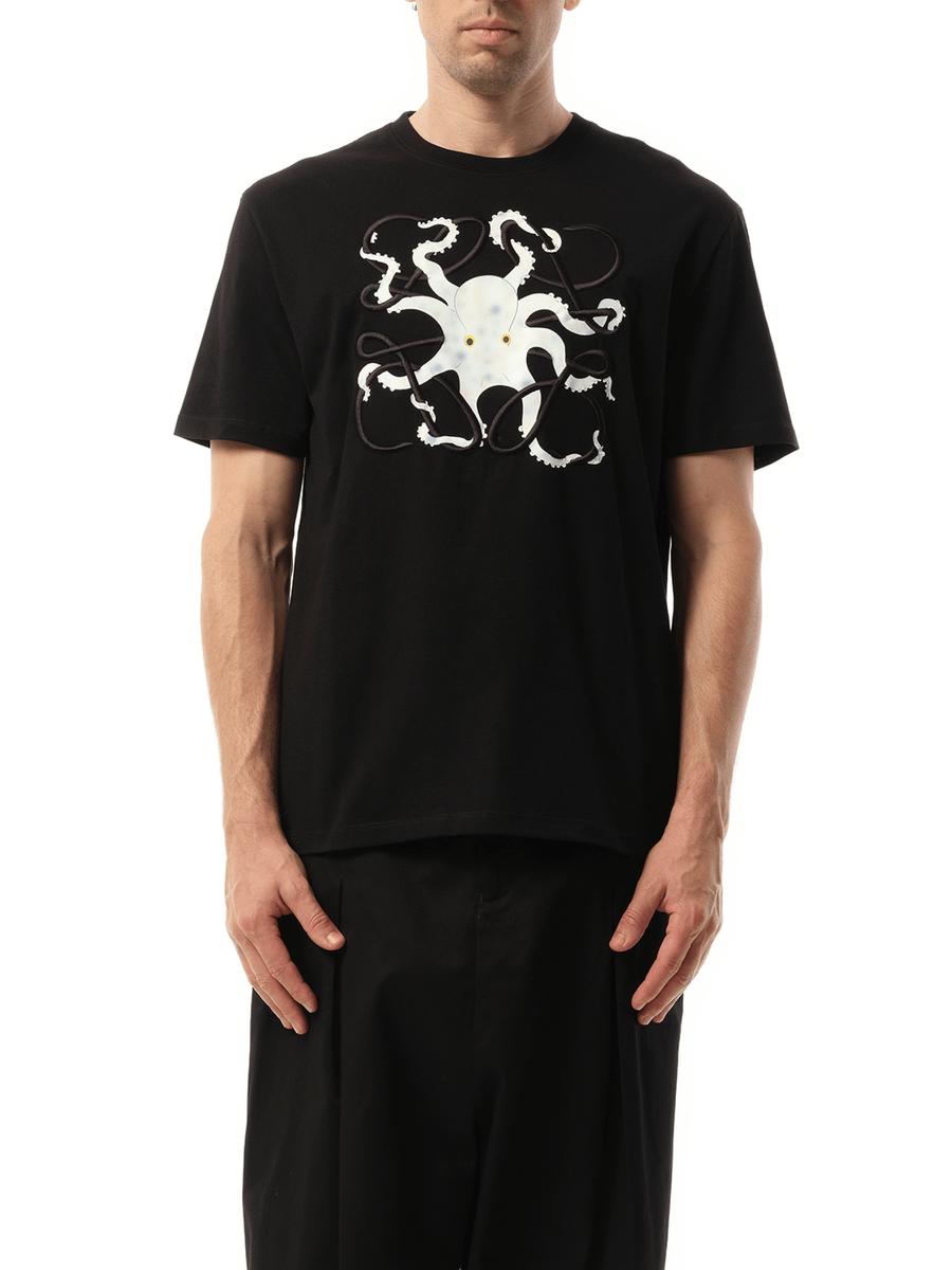 Loewe Suna Fujita Octopus Print T-Shirt in Black