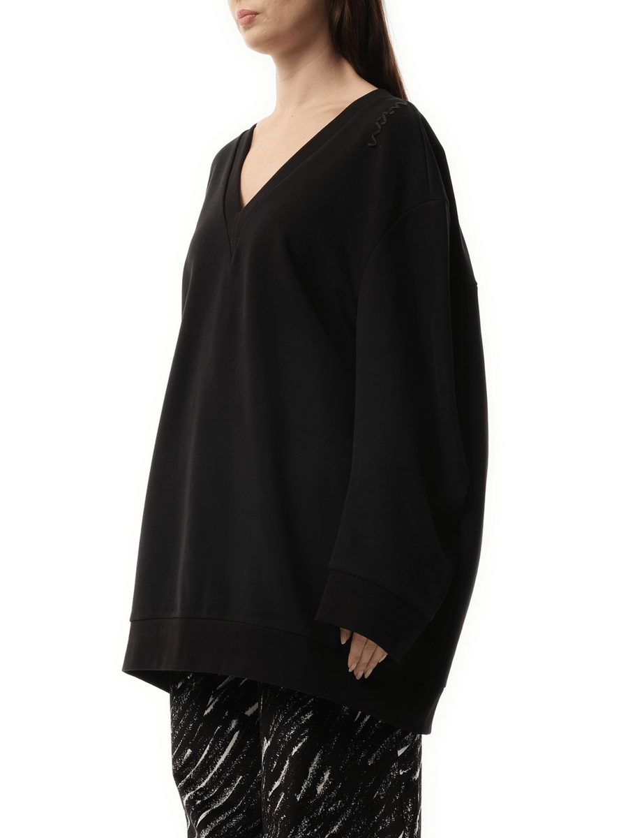Oversized Sweatshirt Dress in Black