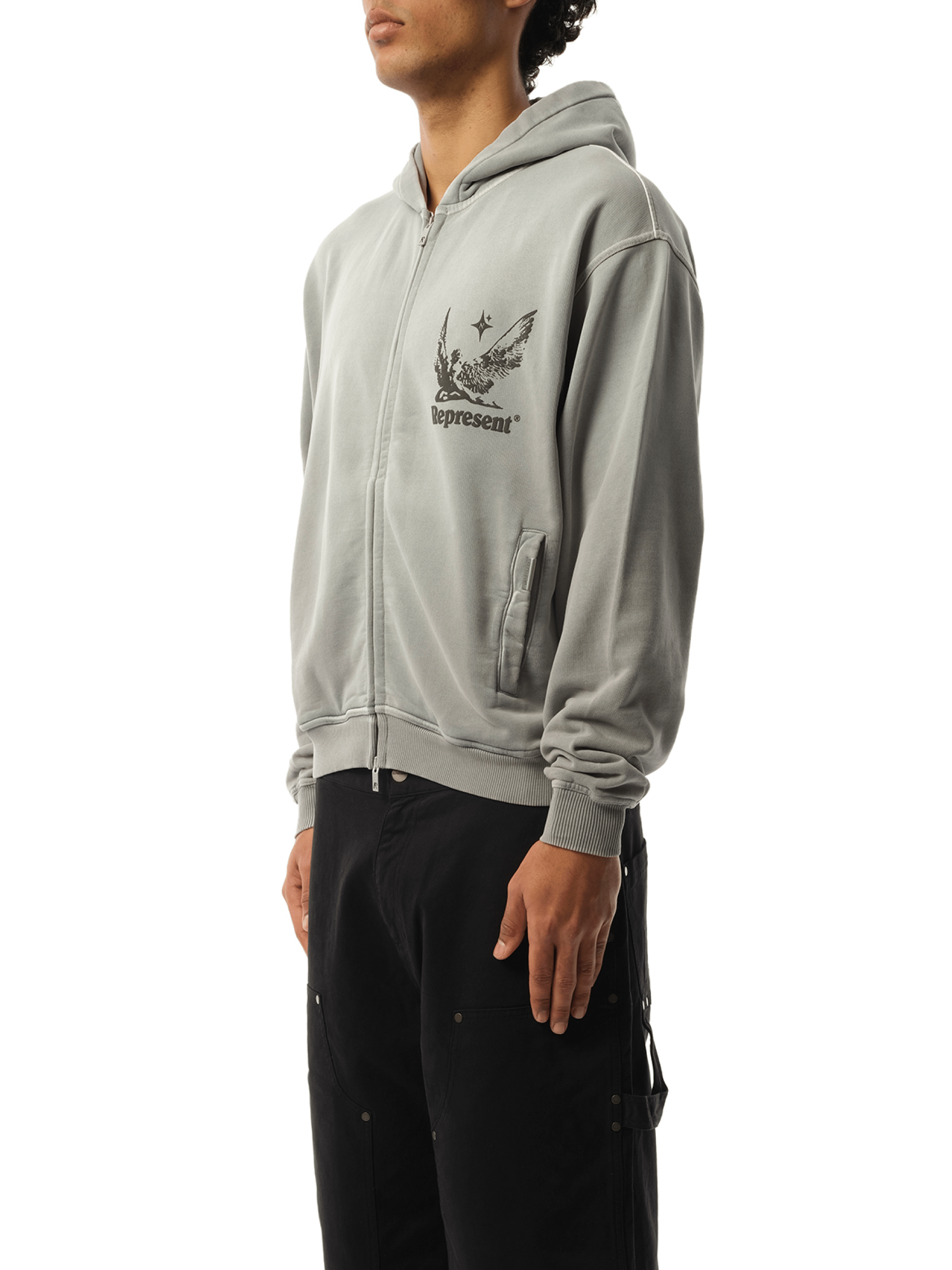 Spirits of Summer Zip Hoodie in Mist