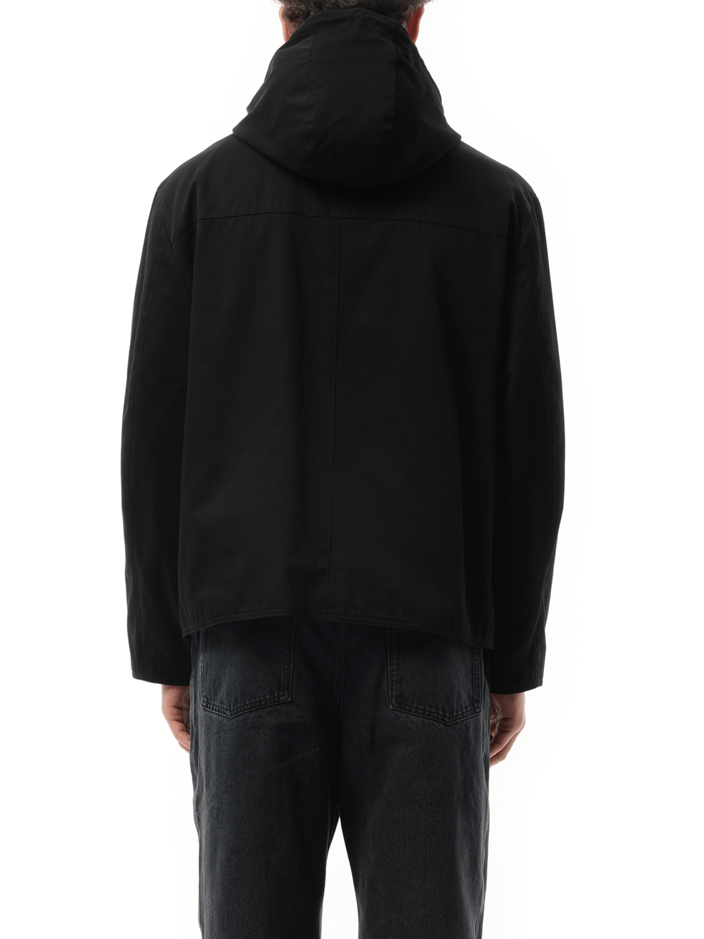 Loewe Anagram Patch Hooded Jacket in Black
