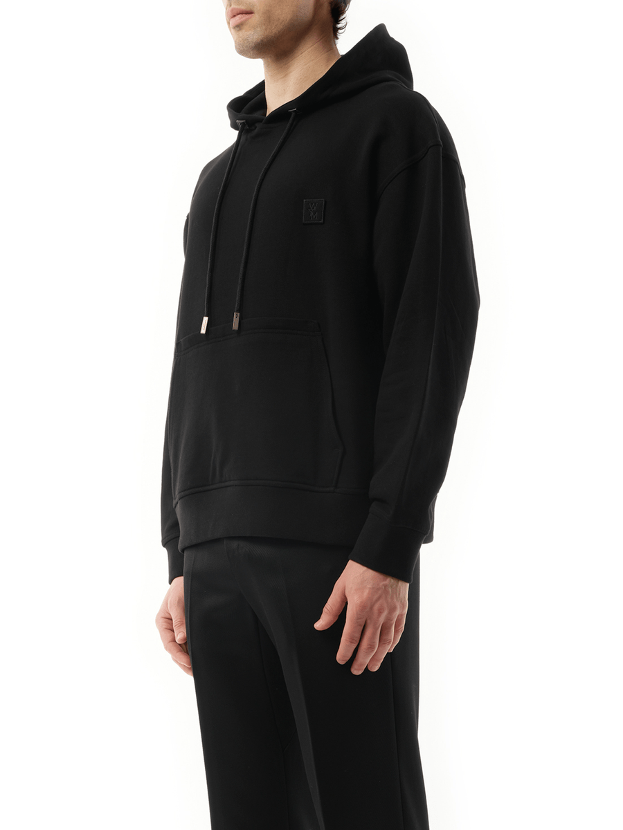 Metallic Print Hoodie in Black