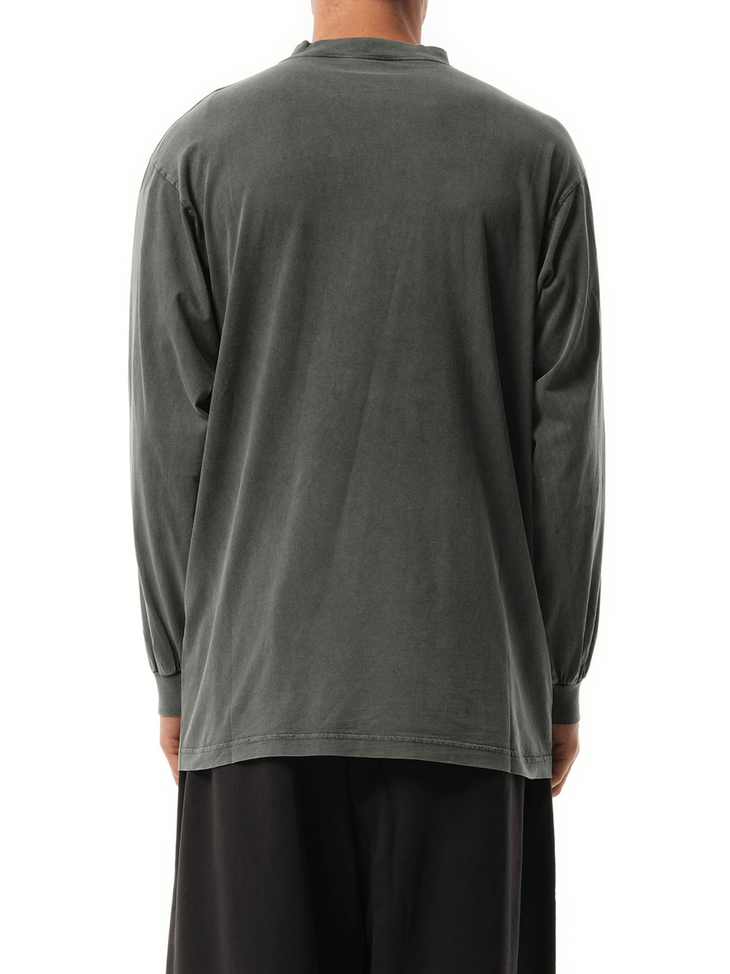 Balenciaga Tbilisi LS Large T-Shirt in Faded Washed Black