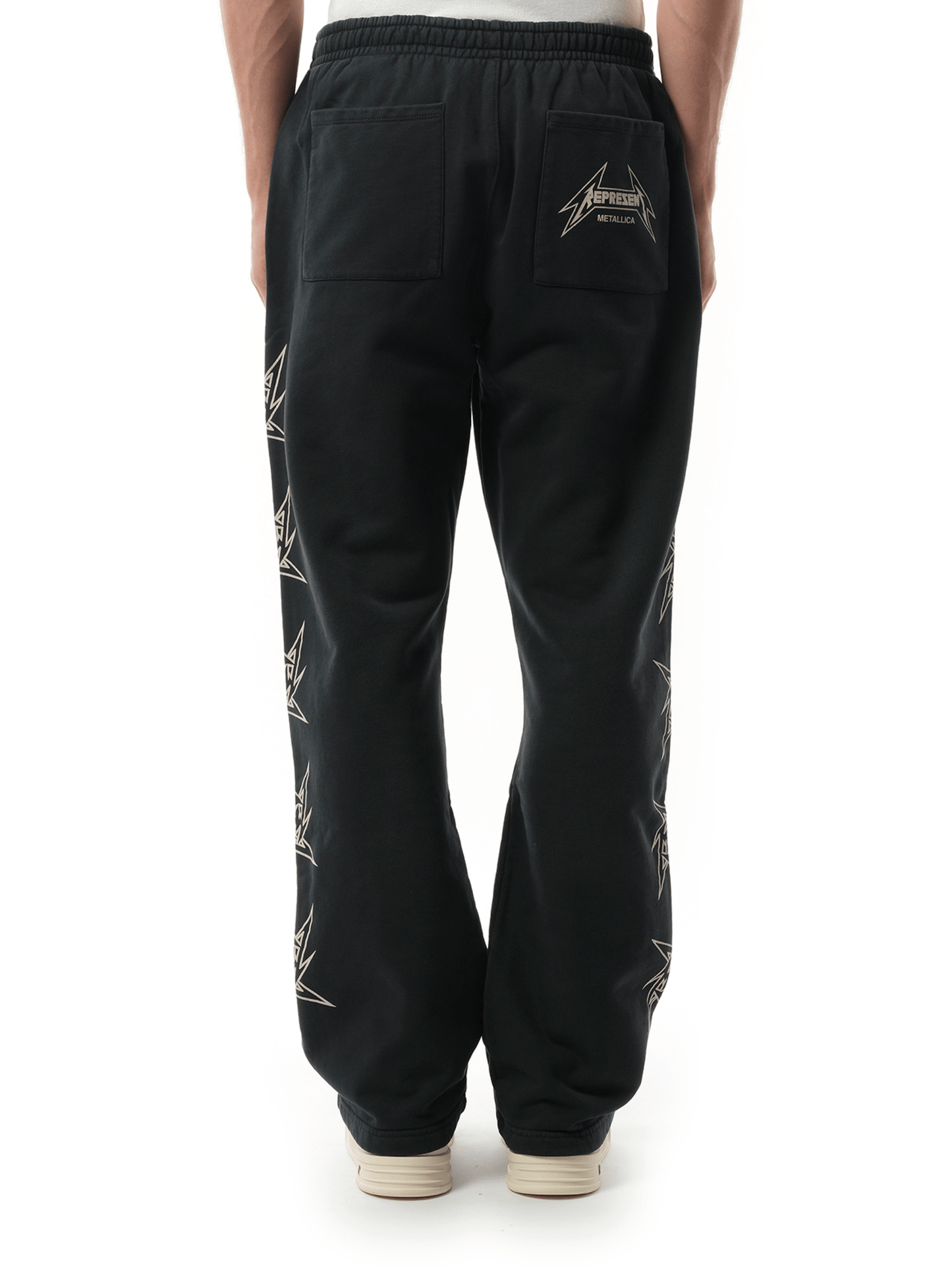 Represent Metallica 40 Year Anniversary Sweatpants in Stained Black