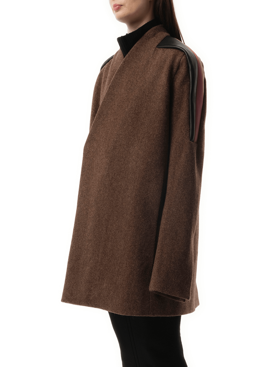 Officer Jacket in Brown/Black/Thulian