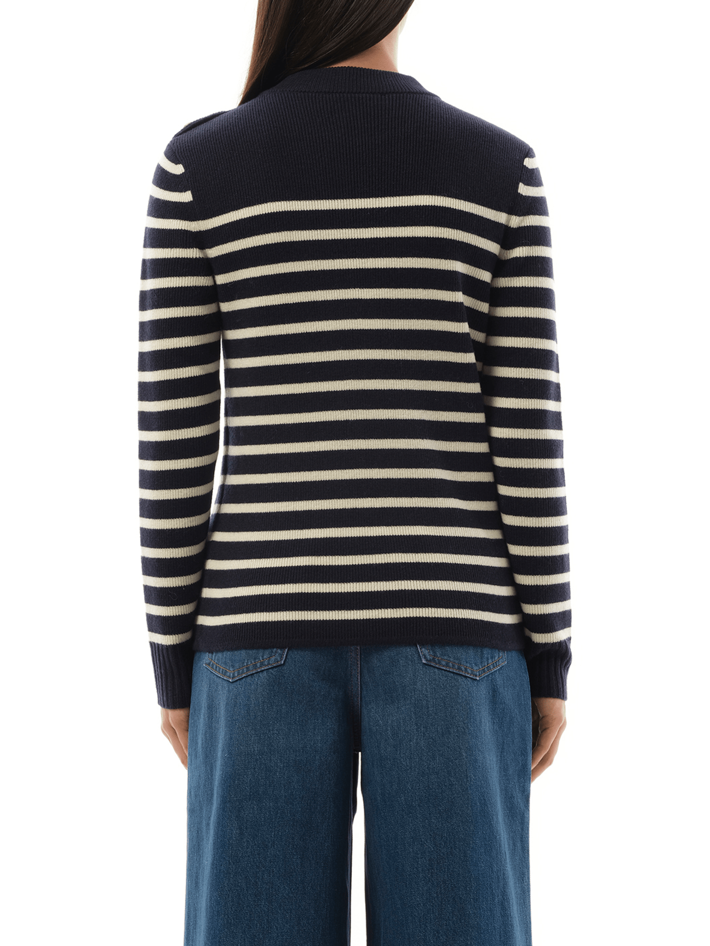 Chloe Chloe Mariniere Sweater in Blue/White