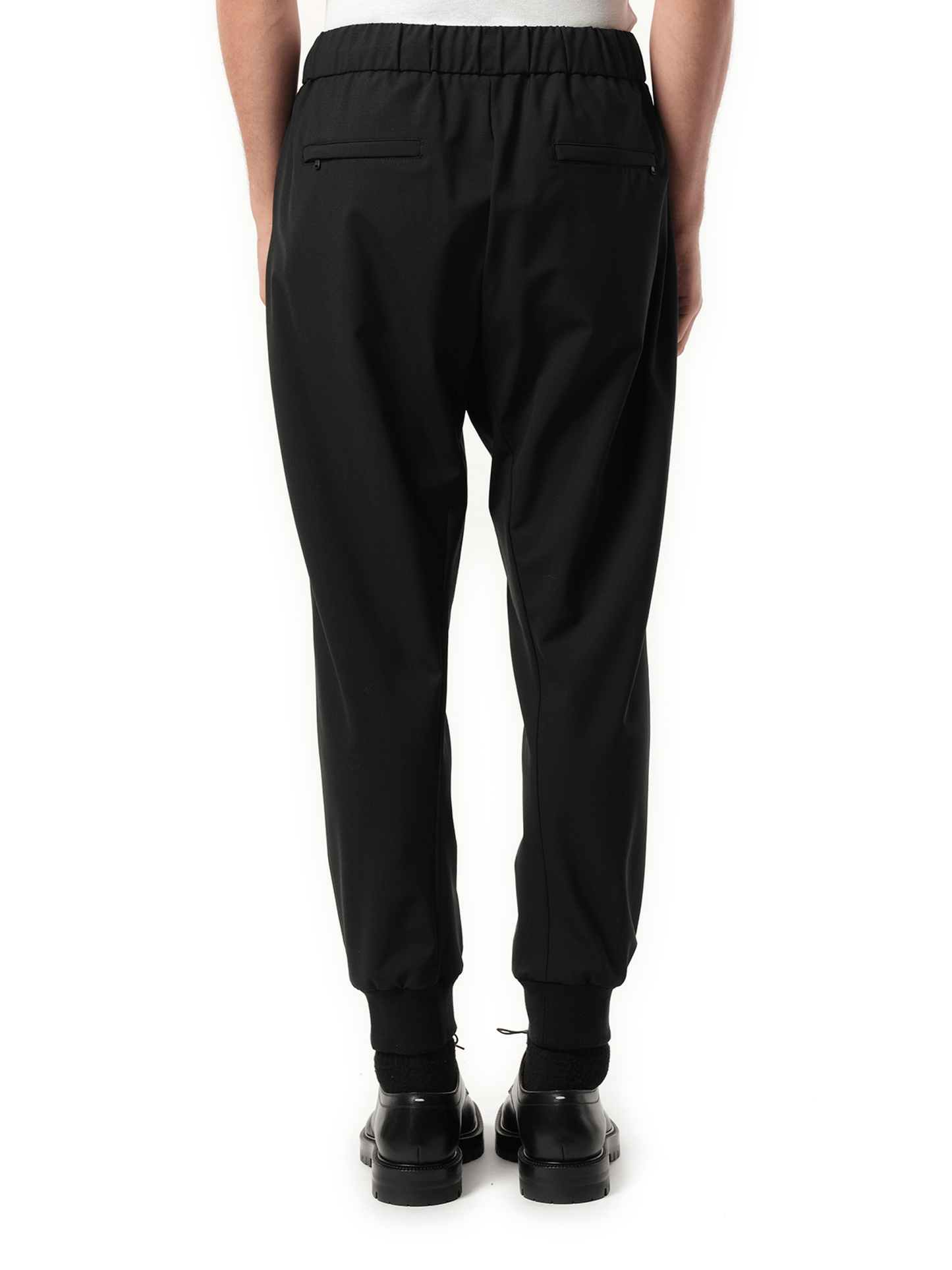 Wooyoungmi Cuffed Casual Pants in Black